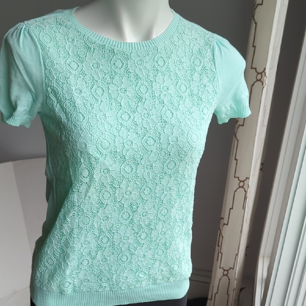 The Limited Mint Green Lace Top XS